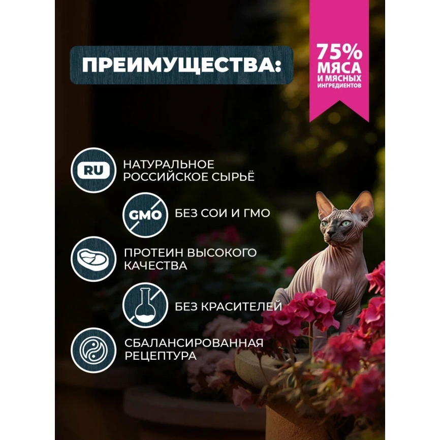 Влажный корм Родные корма Veal & Turkey для кошек, телятина и индейка по-пожарски, 410 г фото 2