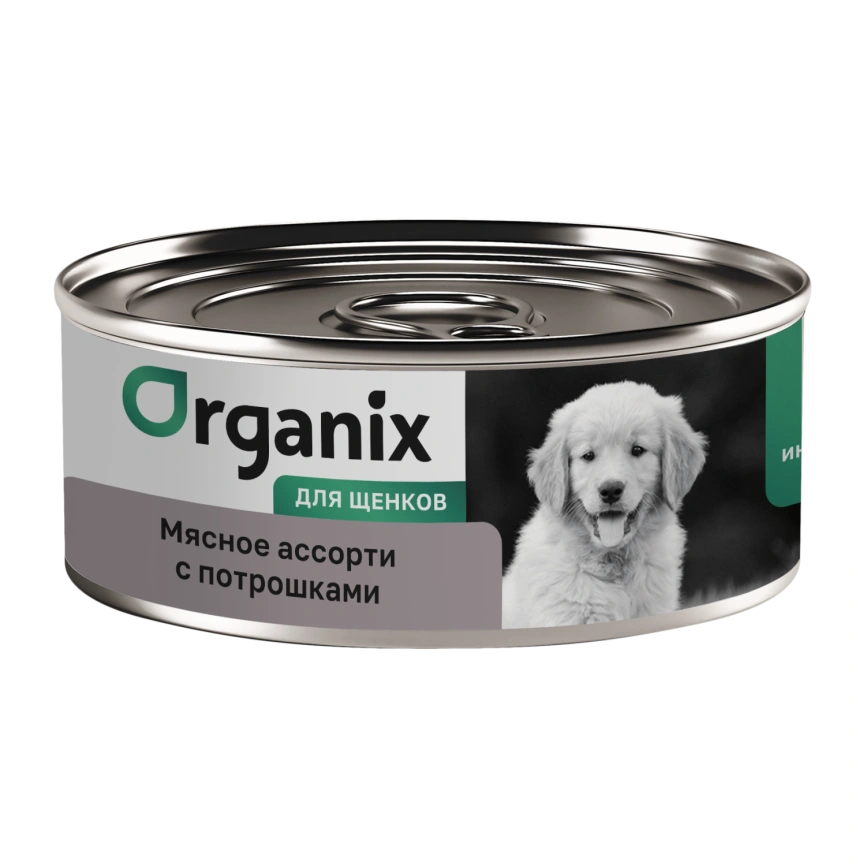 Влажный корм Organix Preventive Line Meat Assortment & Giblets для щенков, с мясным ассорти и потрошками, 100 г фото 1