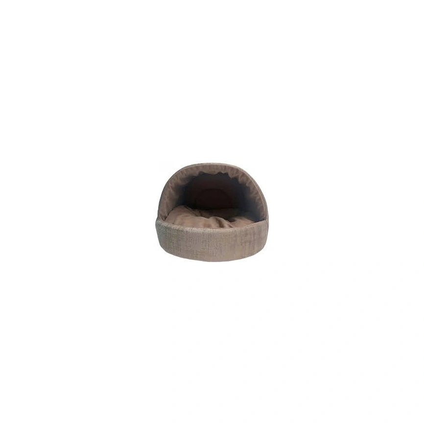 Домик Homepet Indigo Mocco для домашних животных, №1 эстрада коричнево-золотистый, 38 см х 35 см х 27 см фото 1