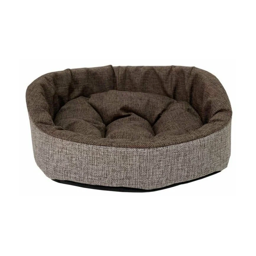 Лежак Homepet для домашних животных, Жаккард Wool №2 коричневый, 49 см х 43 см х 17 см фото 1