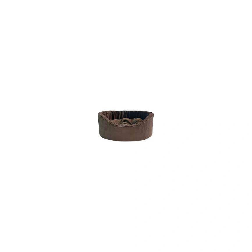 Лежак Homepet Indigo Chocolate для домашних животных, №2 шоколадный, 49 см х 43 см х 17 см фото 1