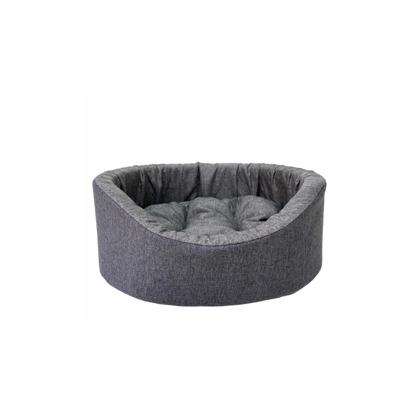 Лежак Homepet для домашних животных, Жаккард Melange №1 графит, 43 см х 38 см х 15 см фото 1