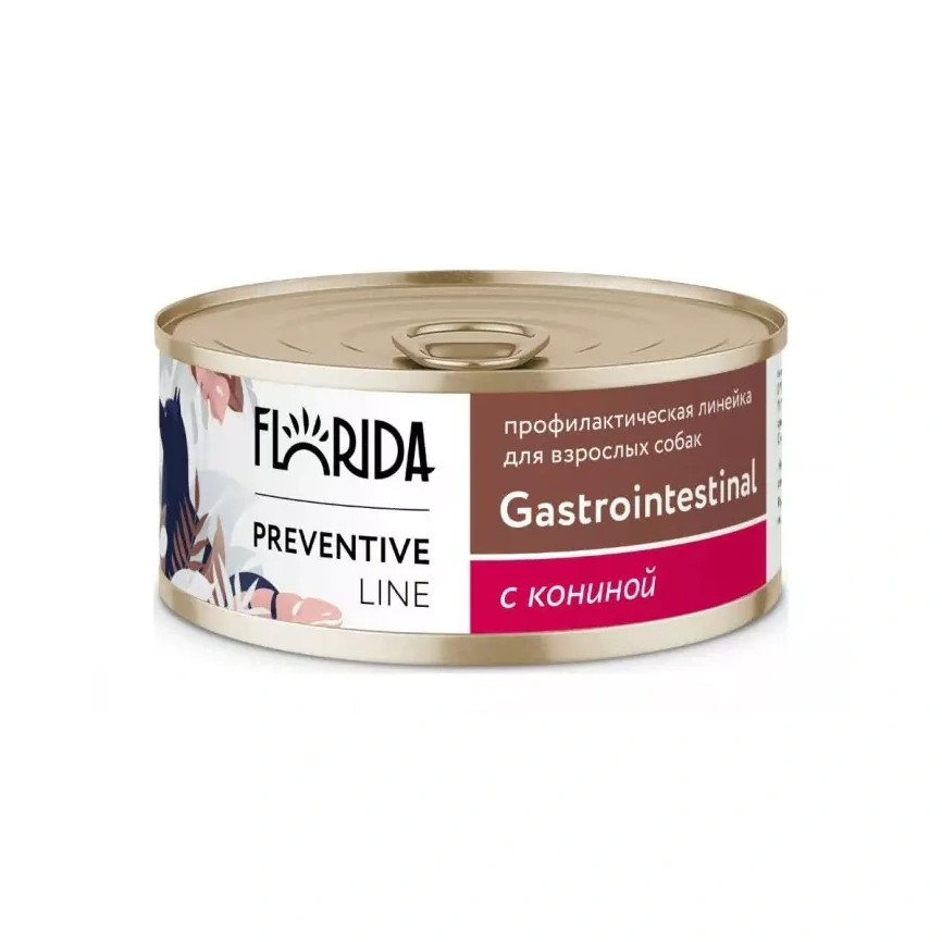 Влажный корм FLORIDA Gastrointestinal Horse Meat для собак при расстройствах пищеварения, с кониной, 100 г фото 1