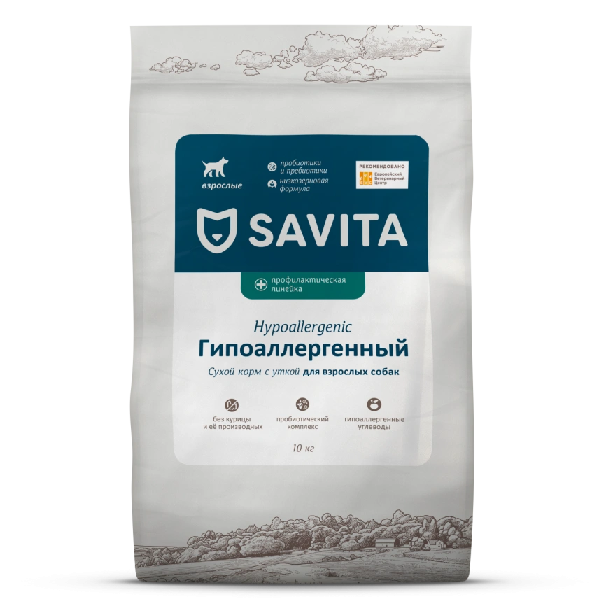 Сухой корм Savita Preventive Line HYPOALLERGENIс для собак "Гипоаллергенный", 10 кг фото 1