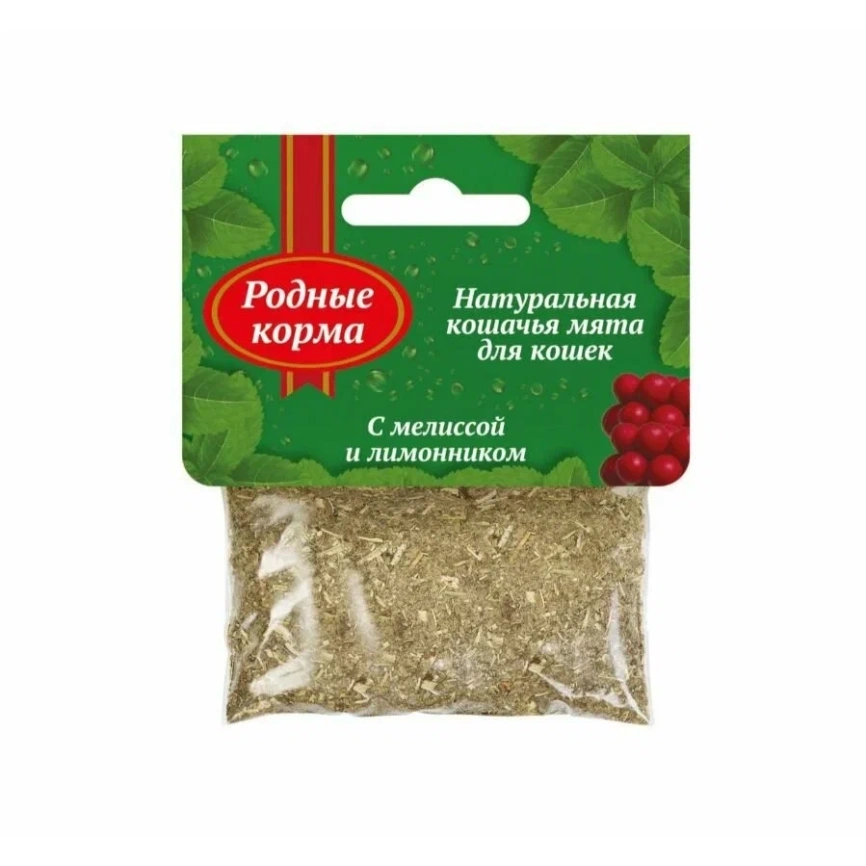 Кошачья мята Родные корма с мелиссой и лимонником, 15 г фото 1