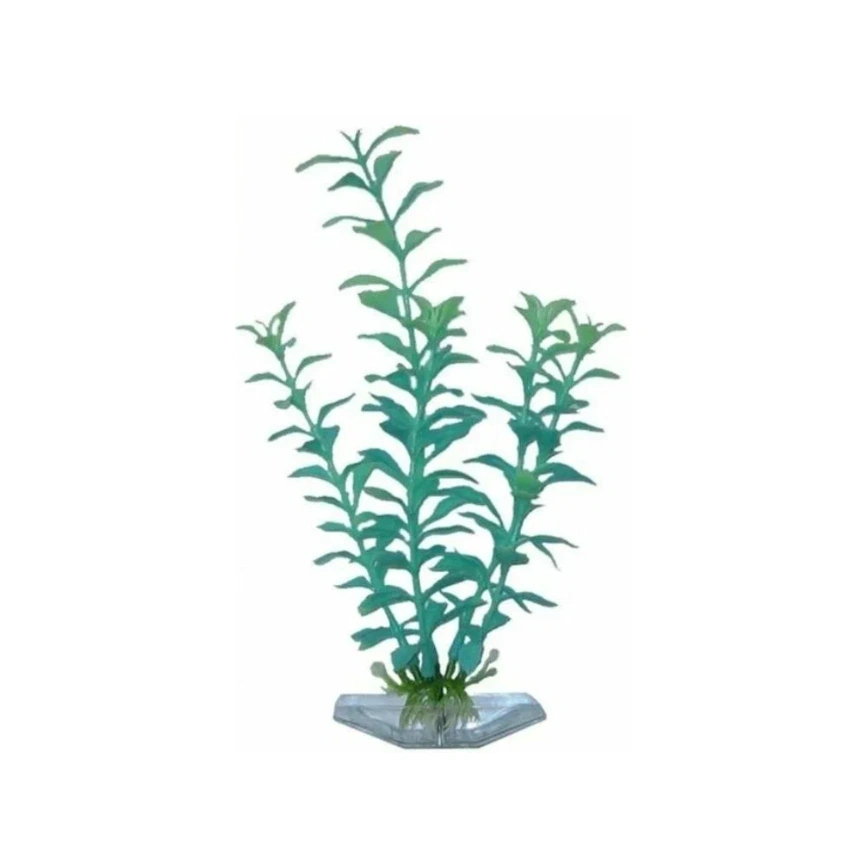 Растение Penn-Plax Blooming Ludwigia сине-зеленое светящ, 18 см фото 1