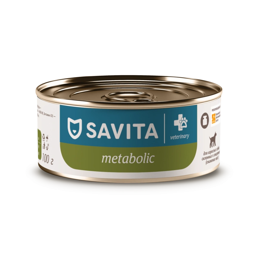 Влажный корм SAVITA Preventive Line Metaboliс для взрослых собак для снижения веса и склонных к ожирению, 100 г фото 1