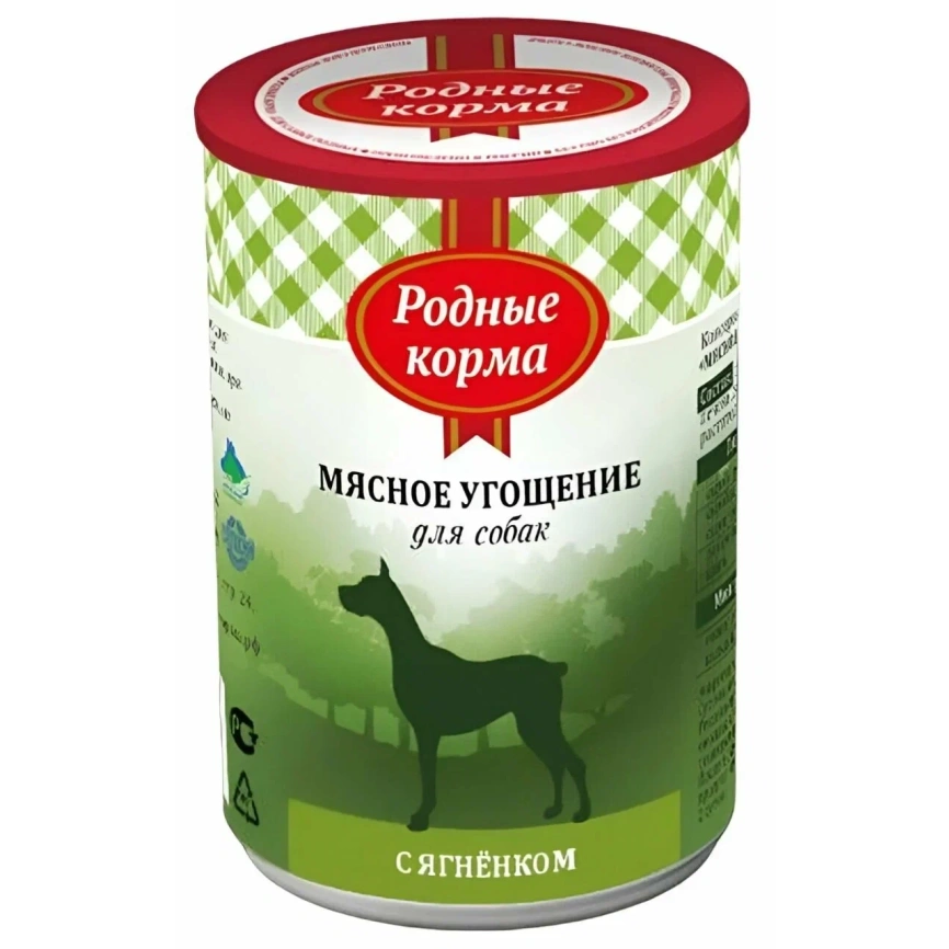 Влажный корм Родные корма Lamb мясное угощение для собак, с ягненком, 340 г фото 1