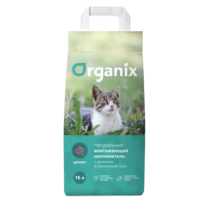Наполнитель Organix для кошачьего туалета, впитывающий для кошачьего туалета, с ароматом атлантического бриза, 16 л фото 1