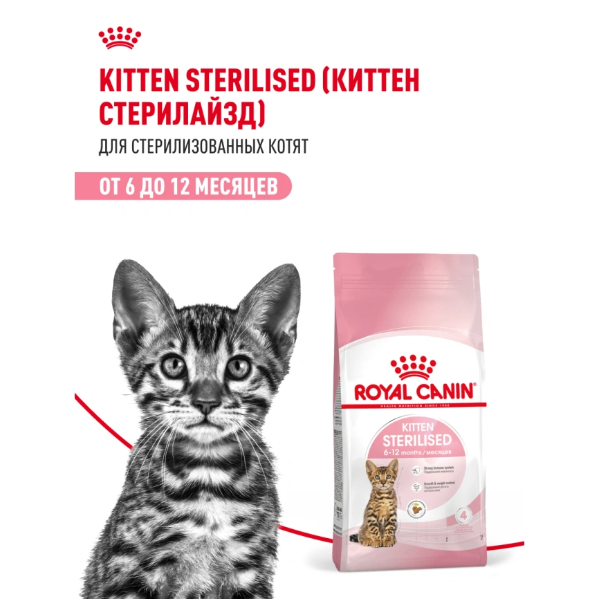 Сухой корм Royal Canin Kitten Sterilised для котят, 2 кг фото 19