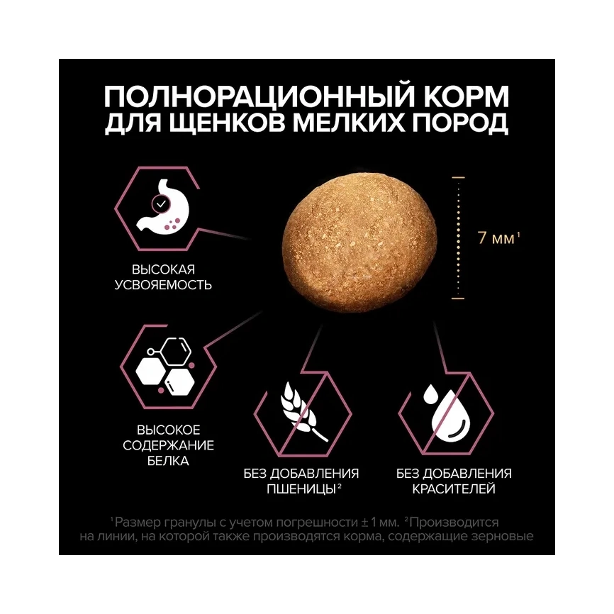 Сухой корм PRO PLAN Salmon для щенков мелких и карликовых пород с чувствительной кожей, с лососем, 700 г фото 2