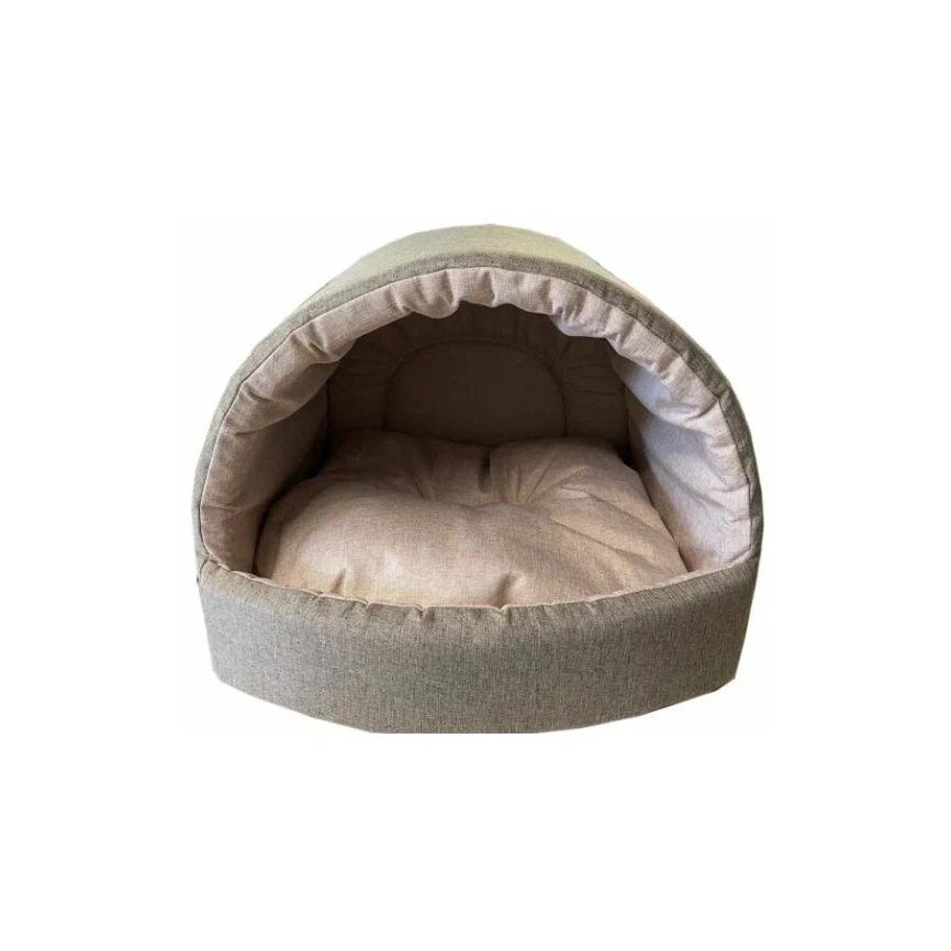 Домик Homepet для домашних животных, Жаккард Melange №1 эстрада коричнево-розовый, 38 см х 35 см х 27 см фото 1