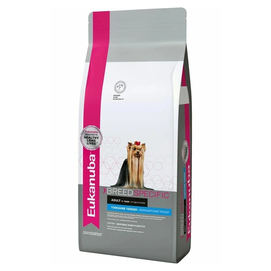 Сухой корм Eukanuba Adult Yorkshire Terrier для взрослых собак породы йоркширский терьер, 2 кг фото 1