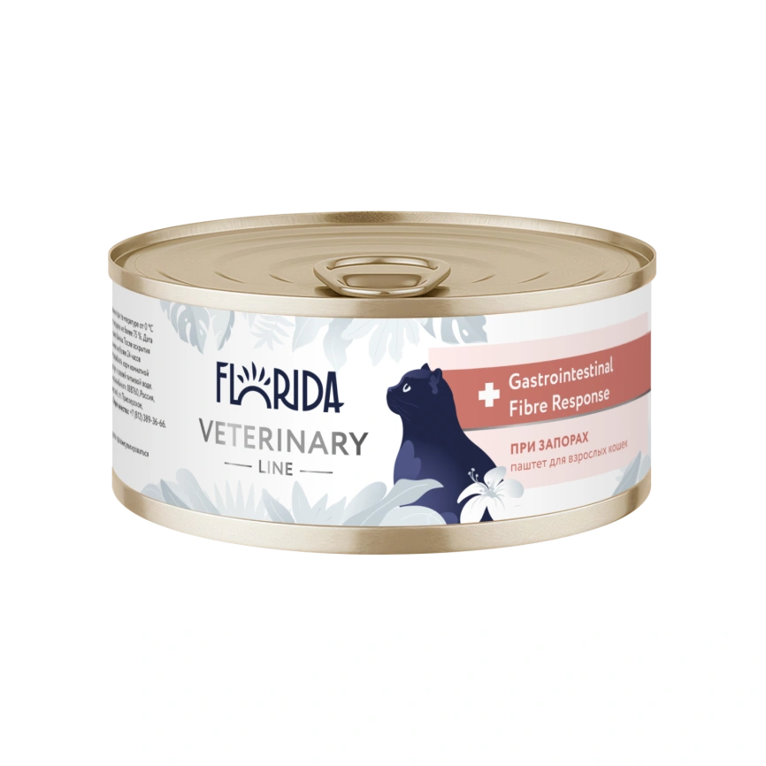 Влажный корм FLORIDA Veterinary диетический Gastrointestinal Fibre Response для кошек при запорах, 100 г фото 1