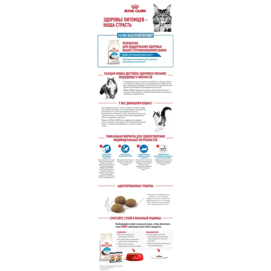Сухой корм Royal Canin Indoor Long Hair для кошек, 2 кг фото 11