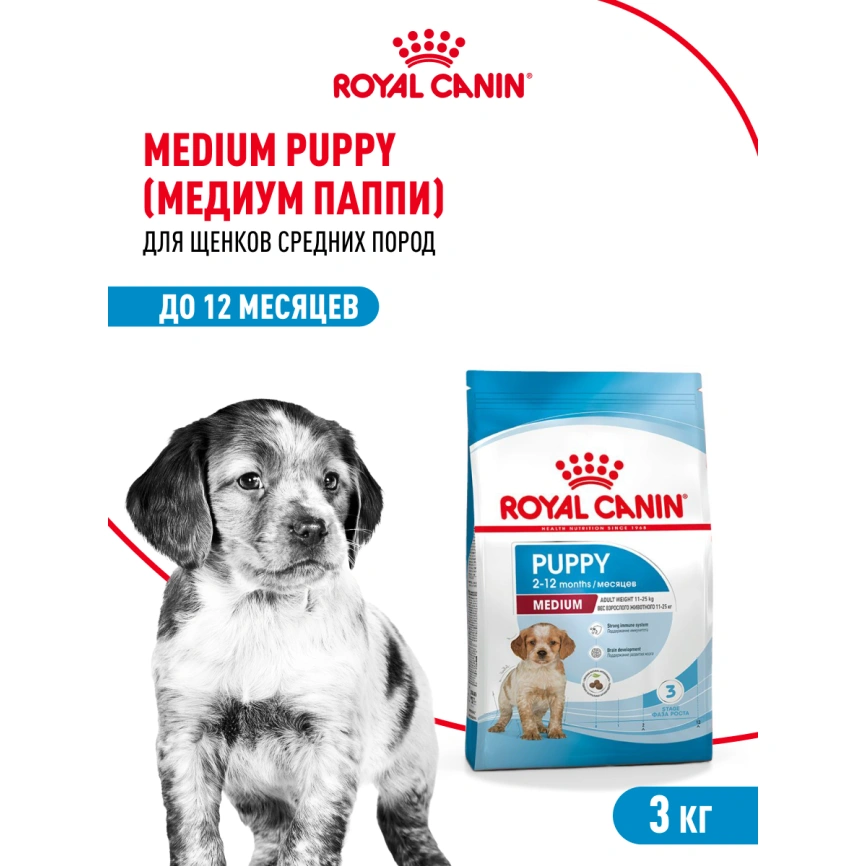 Сухой корм Royal Canin Medium Puppy для щенков, 3 кг фото 17