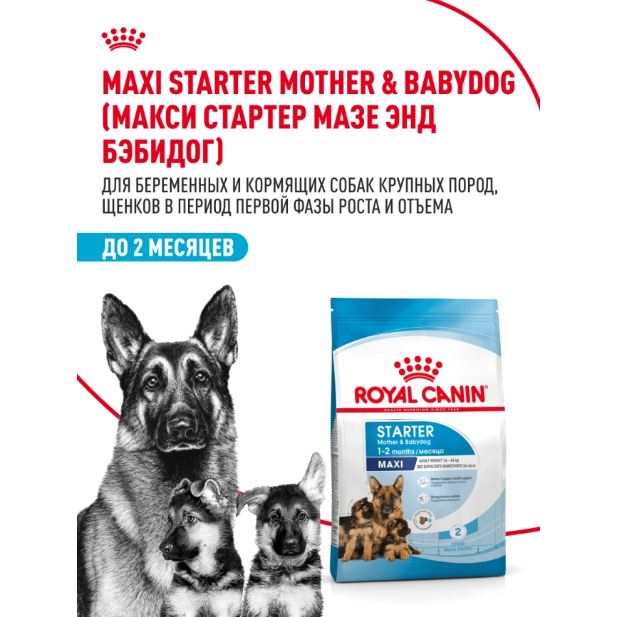 Сухой корм Royal Canin Maxi Starter Mother & Babydog для собак, 15 кг фото 17