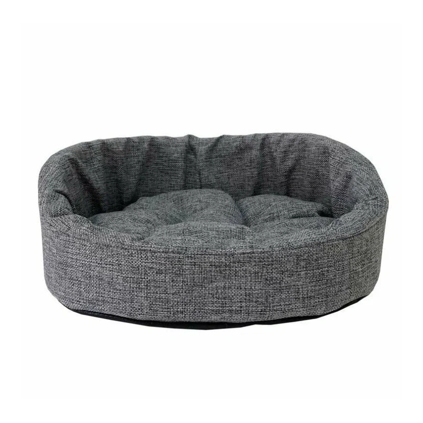 Лежак Homepet для домашних животных, Жаккард Wool №4 серый, 64 см х 50 см х 21 см фото 1