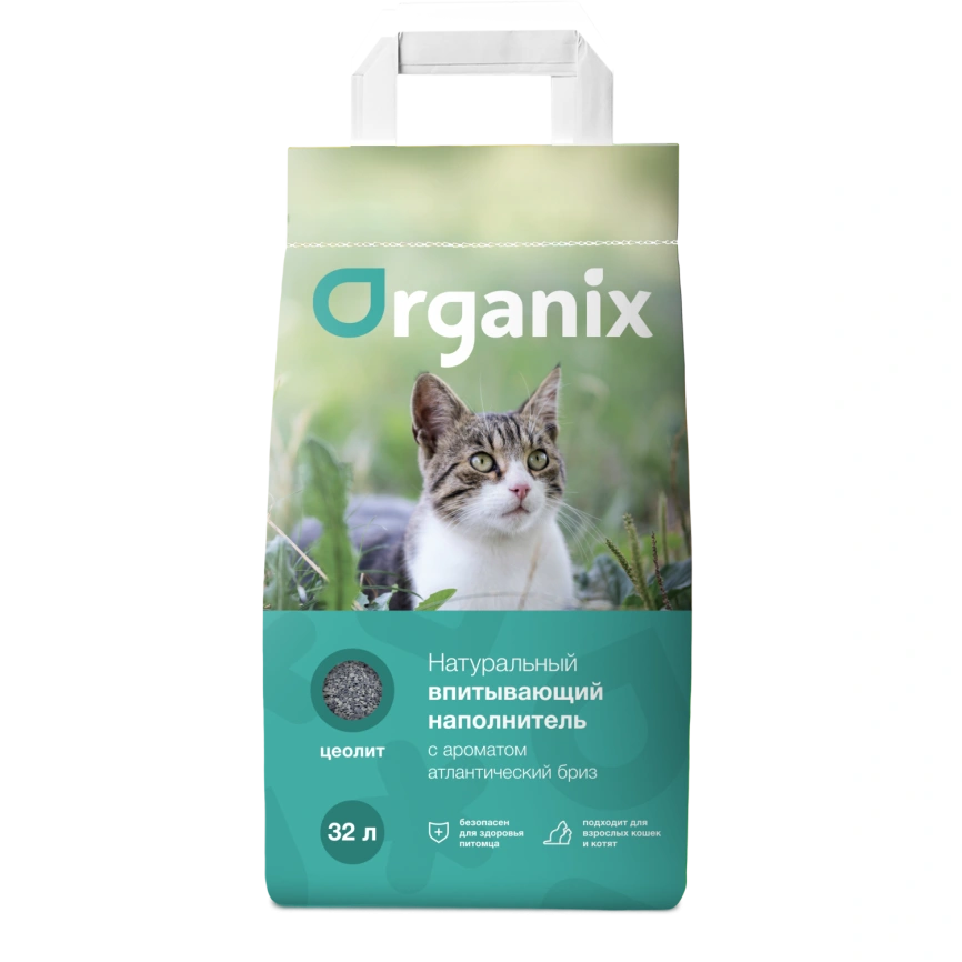 Наполнитель Organix для кошачьего туалета, впитывающий для кошачьего туалета, с ароматом атлантического бриза, 32 л фото 1
