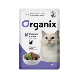 Влажный корм Organix Preventive Line Turkey для стерилизованных кошек индейка в желе, 85 г
