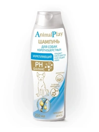 Шампунь Animal Play Укрепляющий для короткошерстных собак с аллантоином и витаминами, 250 мл