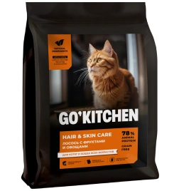 Сухой корм Go'Kitchen Salmon для котят и кошек всех возрастов, с лососем, 7.62 г