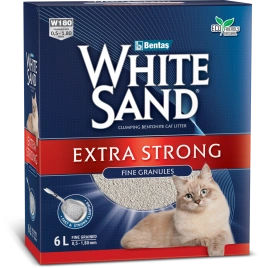 Наполнитель White Sand для кошачьего туалета, комкующийся "Экстра", без запаха, 6 л