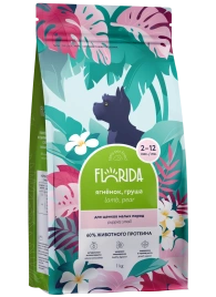Сухой корм FLORIDA Small Puppy Lamb & Pear для щенков малых пород, с ягненком и грушей, 1 кг
