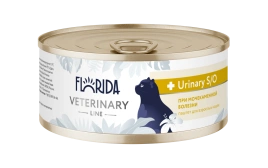 Влажный корм FLORIDA Veterinary диетический Urinary S/O для взрослых кошек при мочекаменной болезни, 100 г
