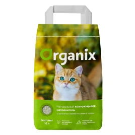 Наполнитель Organix для кошачьего туалета, комкующийся с ароматом свежескошенной травы, 16 л