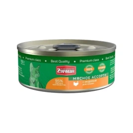 Влажный корм Четвероногий Гурман Turkey & Meat Assortment для кошек, с индейкой и мясным ассорти, 100 г