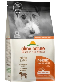 Сухой корм Almo Nature Lamb & Rice для взрослых собак малых пород со свежим ягненком и коричневым рисом, 400 г