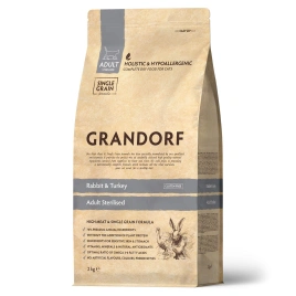 Сухой корм Grandorf Rabbit & Turkey Sterilised для стерилизованных кошек, 2 кг