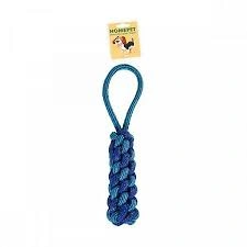 Игрушка Homepet Seaside для собак, плетенка из каната сине-голубая, 36 см