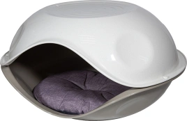Домик Georplast Duck Pillow для кошки, пластик с подушкой в ассортименте, 26 см х 29 см