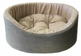 Лежак Homepet для домашних животных, Жаккард Melange №2 коричнево-розовый, 49 см х 43 см х 17 см