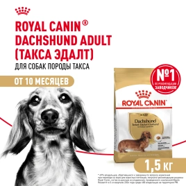 Сухой корм Royal Canin Dachshund Adult для собак породы такса, 1.5 кг