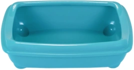 Туалет Homecat для кошек, с бортиком, бирюзовый, (коробка 25 шт), 38 см х 27 см х 10 см