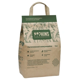 Наполнитель Napkins для кошачьего туалета, растительный комкующийся, 7.2 л