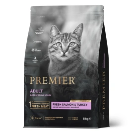 Сухой корм Premier Cat Salmon & Turkey Adult для взрослых кошек, 8 кг