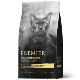 Сухой корм Premier Cat Turkey Sterilised для стерилизованных кошек, 2 кг