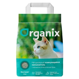 Наполнитель Organix для кошачьего туалета, комкующийся с ароматом атлантического бриза, 8 л