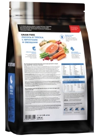 Сухой корм Go'Kitchen Salmon & Cod для котят и кошек всех возрастов, с лососем и треской, 1,36 кг