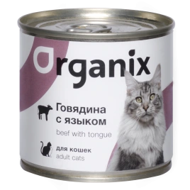Влажный корм Organix Preventive Line Beef для кошек говядина с языком, 250 г