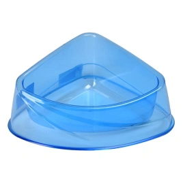 Миска Georplast Corner Lux для животных, угловая прозрачная пластик, 24,5 см х 19 см х 9 см