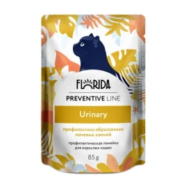 Влажный корм FLORIDA Urinary для кошек профилактика мочекаменной болезни, 85 г