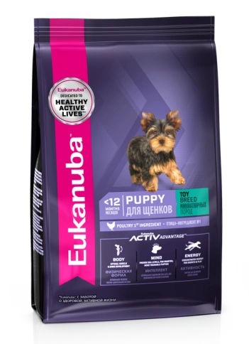 Сухой корм Eukanuba Puppy Mini Breed для щенков миниатюрных пород с птицей, 0.5 кг фото 1