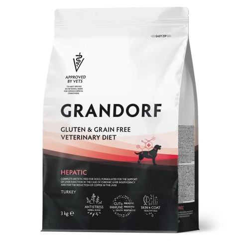 Сухой корм Grandorf Veterinary Hepatic для собак при заболеваниях печени, 3 кг фото 1