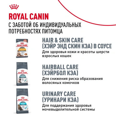 Влажный корм Royal Canin Hair & Skin Care в желе для взрослых кошек старше 1 года, пауч, 85 г фото 11