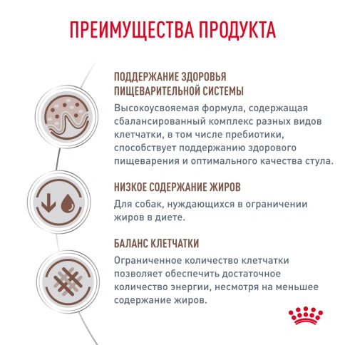 Сухой корм Royal Canin Gastrointestinal Low Fat для собак, 1 кг фото 2